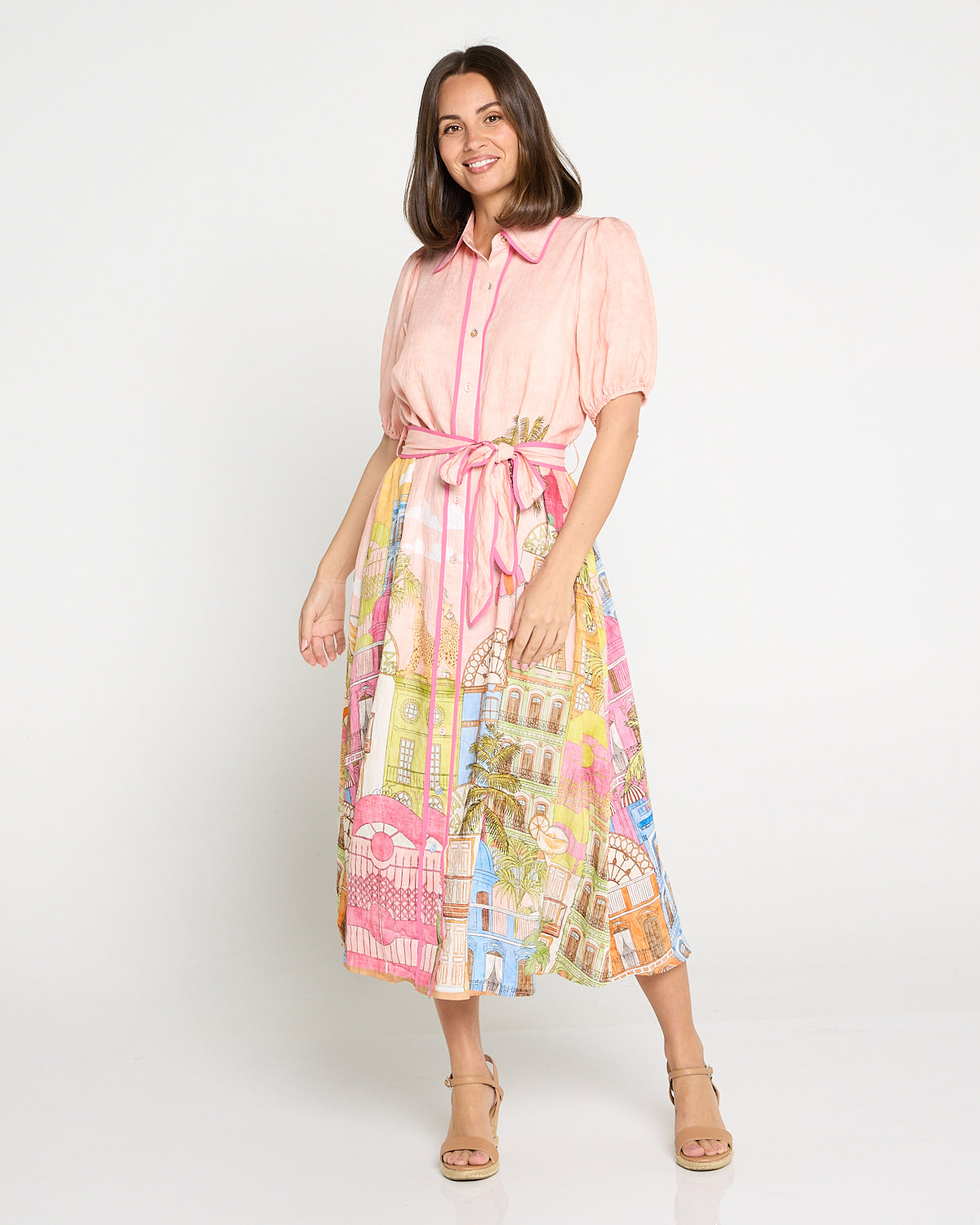 Ariana Shirt Dress - Cha Cha Print
