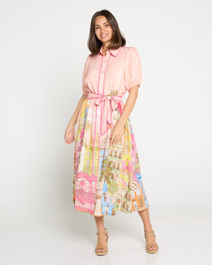 Ariana Shirt Dress - Cha Cha Print