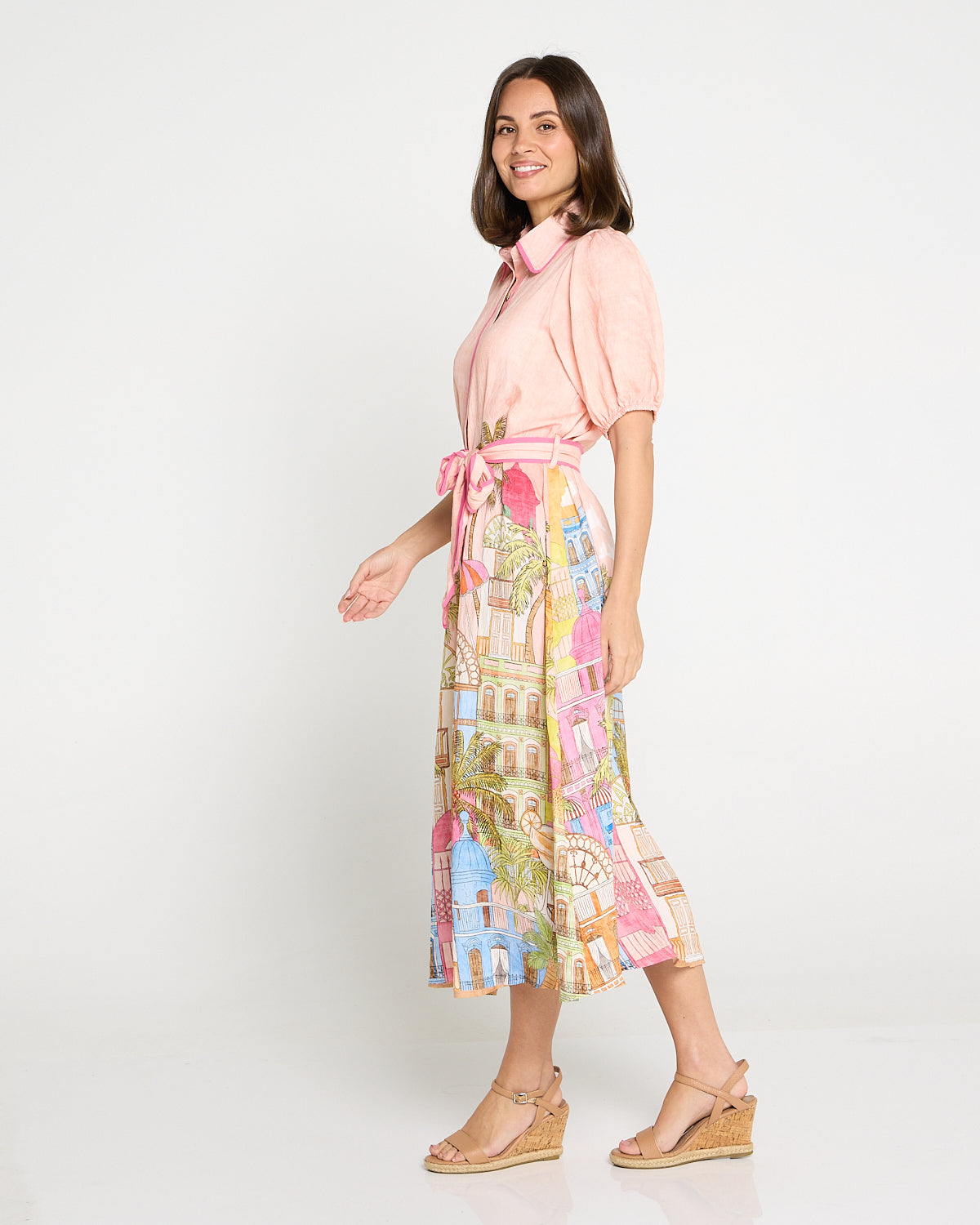 Ariana Shirt Dress - Cha Cha Print
