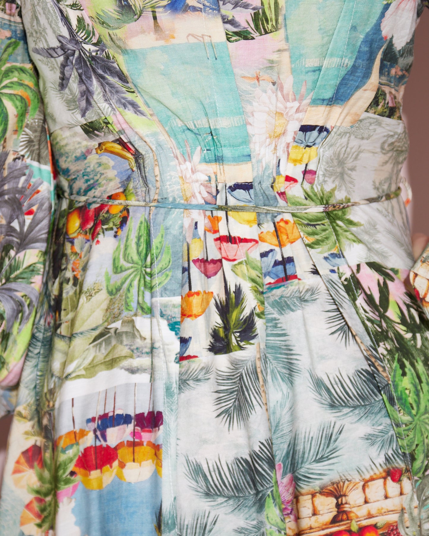 Bora Bora Maxi Shirt Dress - Tropical Paradise