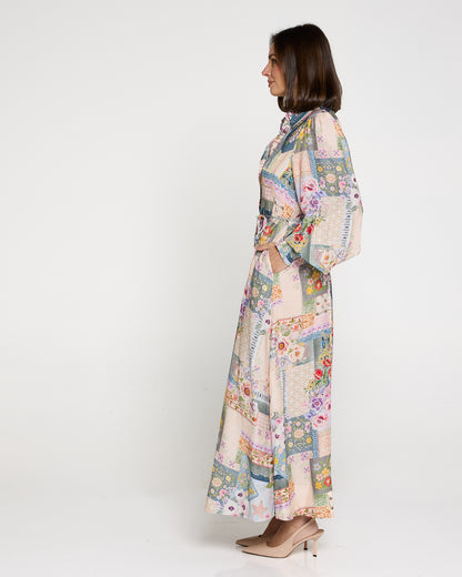 Bora Bora Maxi Shirt Dress - Springtime Countryside