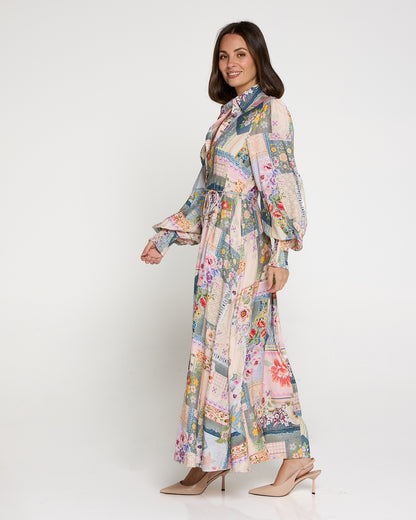 Bora Bora Maxi Shirt Dress - Springtime Countryside