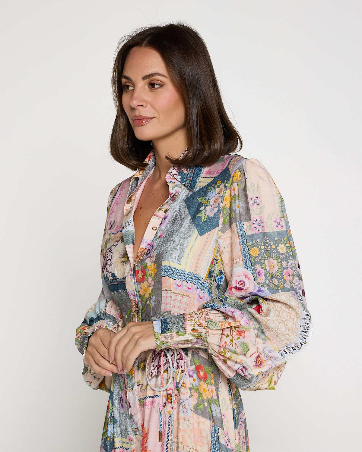 Bora Bora Maxi Shirt Dress - Springtime Countryside