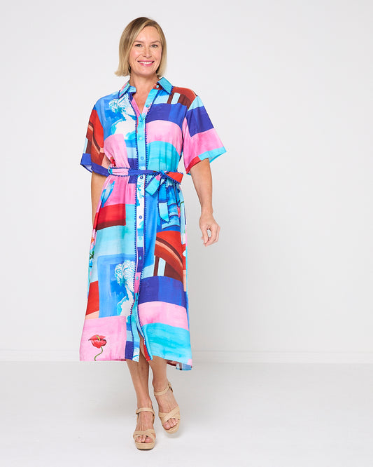 Carina Shirt Dress - Summer Gallery