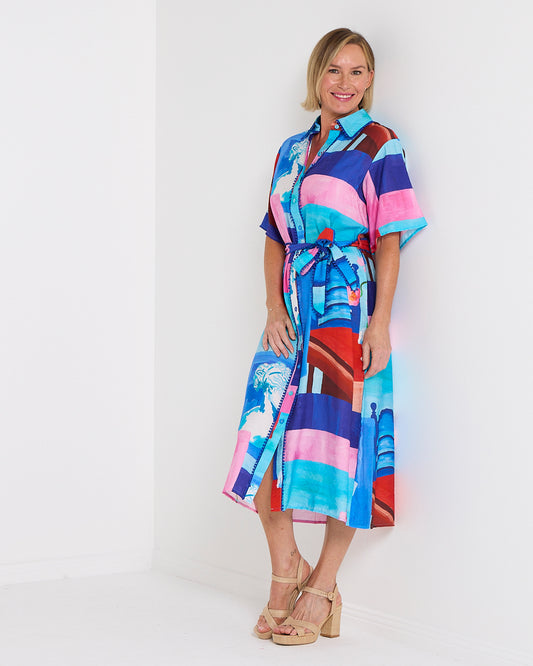 Carina Shirt Dress - Summer Gallery