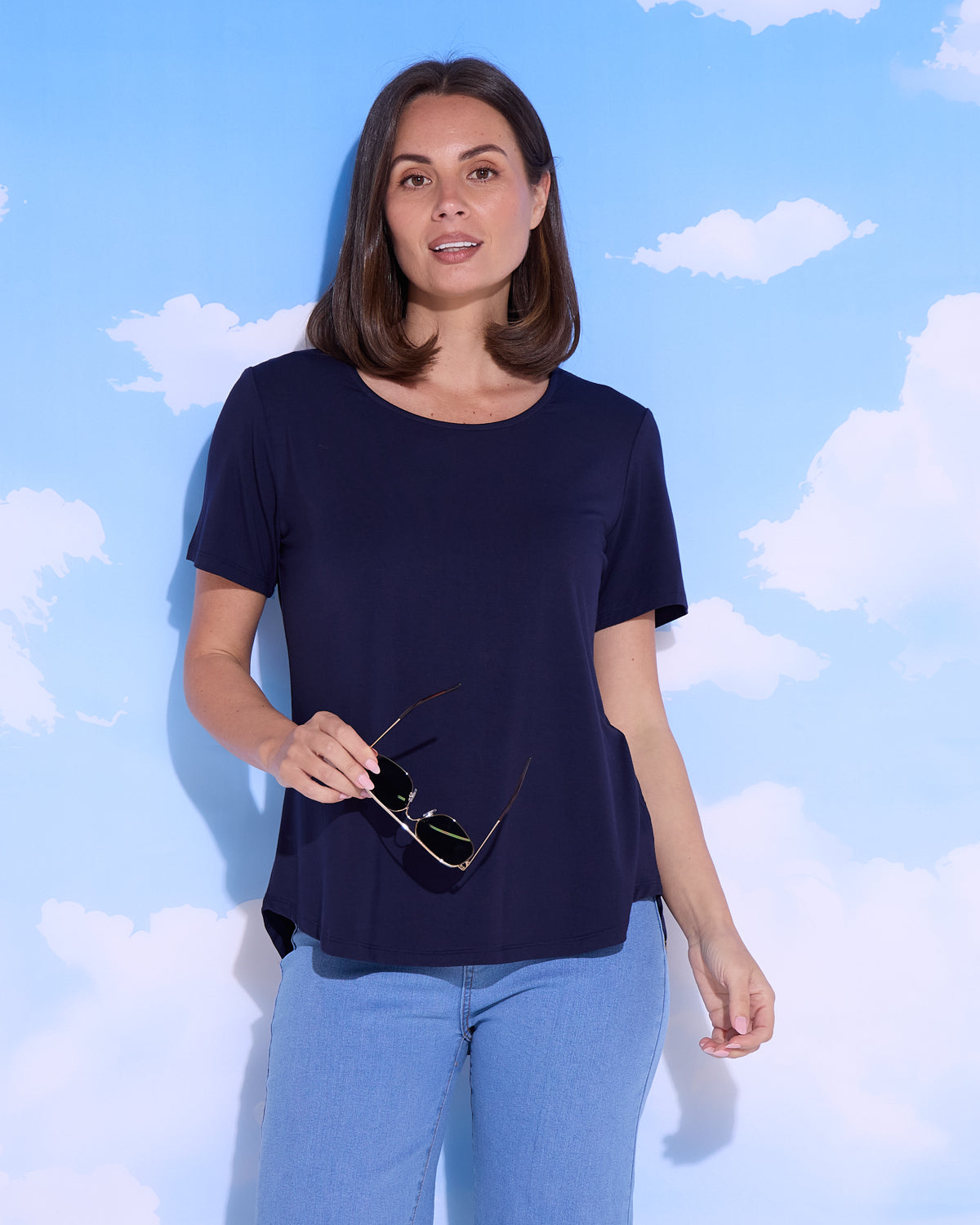 Athens Bamboo Tee - Navy