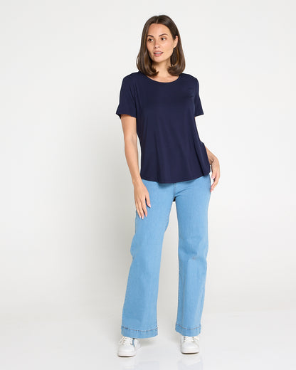 Athens Bamboo Tee - Navy