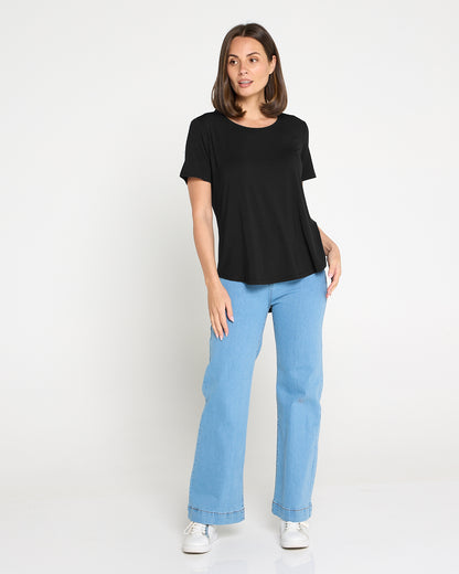 Athens Bamboo Tee - Black