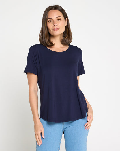 Athens Bamboo Tee - Navy