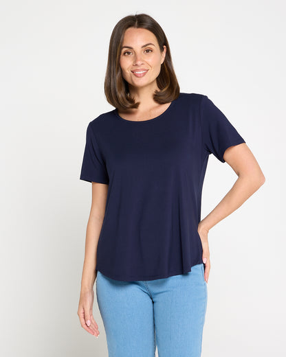 Athens Bamboo Tee - Navy