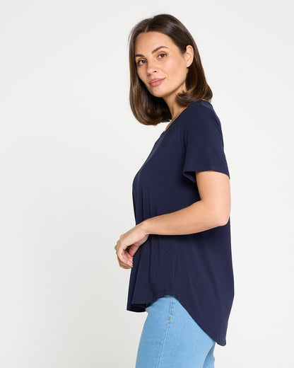 Athens Bamboo Tee - Navy
