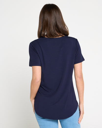 Athens Bamboo Tee - Navy