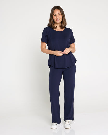 Harvey Bamboo Pant - Navy