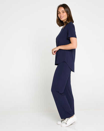 Harvey Bamboo Pant - Navy