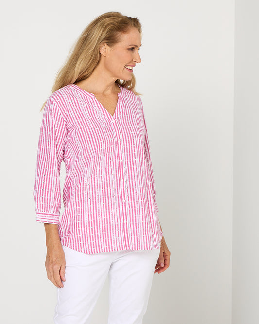 Amelia Shirt - Pink Stripe