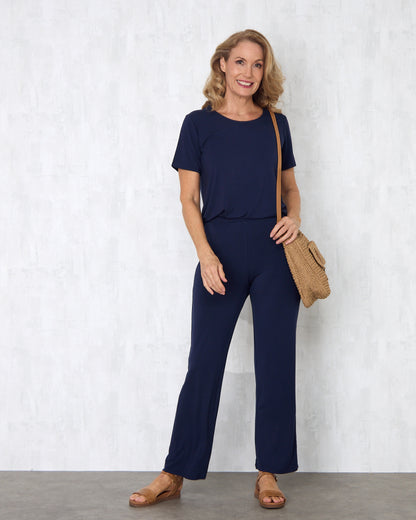 Splendour Bamboo Pants - Navy
