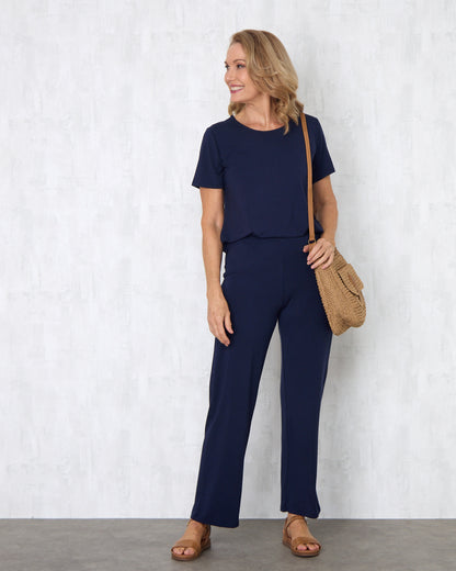 Splendour Bamboo Pants - Navy