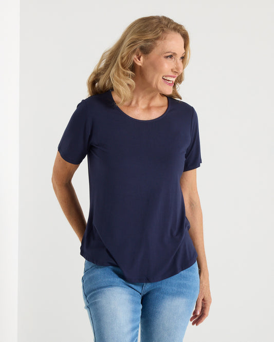 Splendour Bamboo Tee - Navy