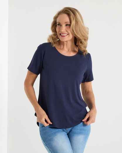 Splendour Bamboo Tee - Navy