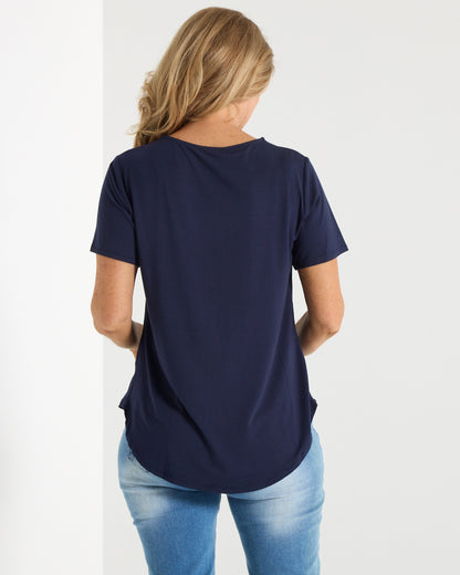 Splendour Bamboo Tee - Navy