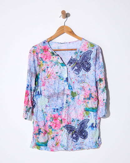 Grace Top - Watercolour Butterfly