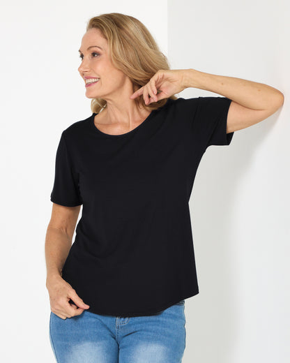 Splendour Bamboo Tee – Black