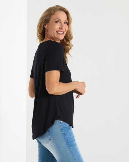 Splendour Bamboo Tee – Black