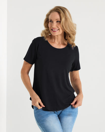 Splendour Bamboo Tee – Black
