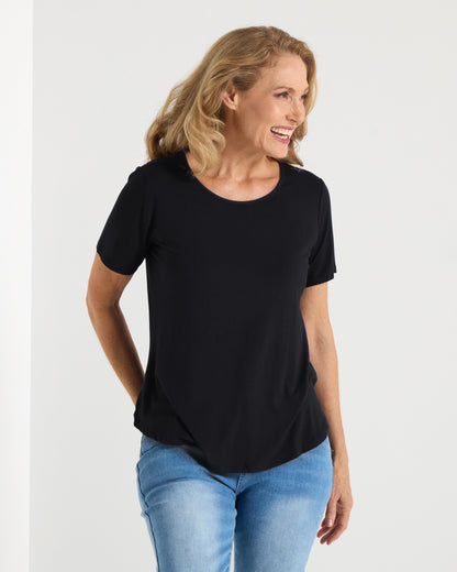 Splendour Bamboo Tee – Black