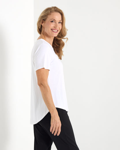 Splendour Bamboo Tee - White
