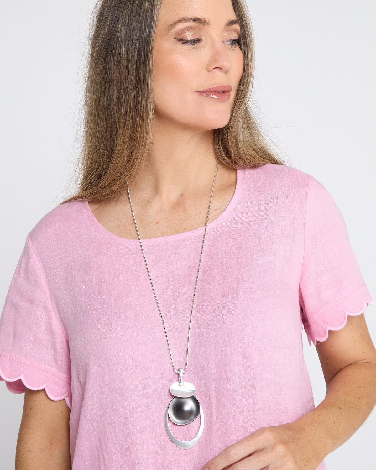 Jennifer Necklace - Silver/Pewter