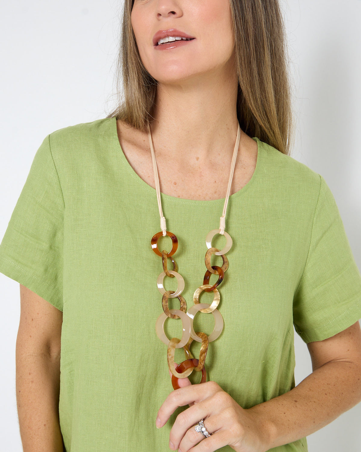Delia Necklace - Brown
