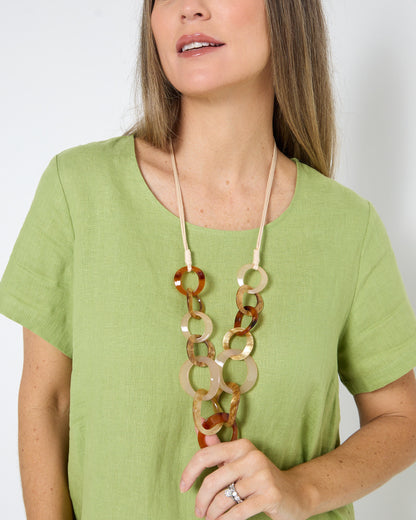 Delia Necklace - Brown