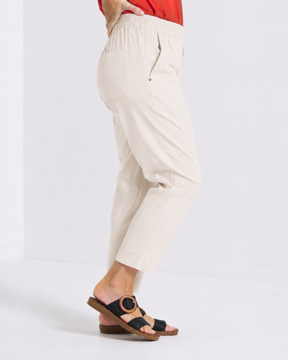 Breeze Light Cuffed Capri Pants - Stone