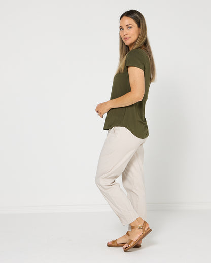 Breeze Lite Tuck Pants - Stone