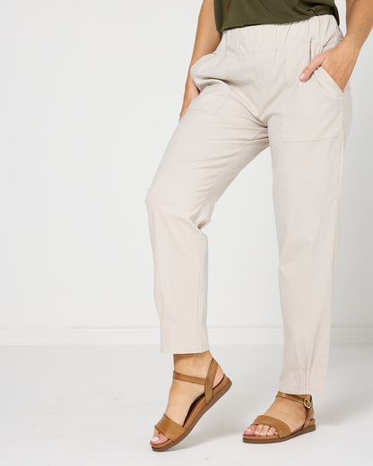 Breeze Lite Tuck Pants - Stone