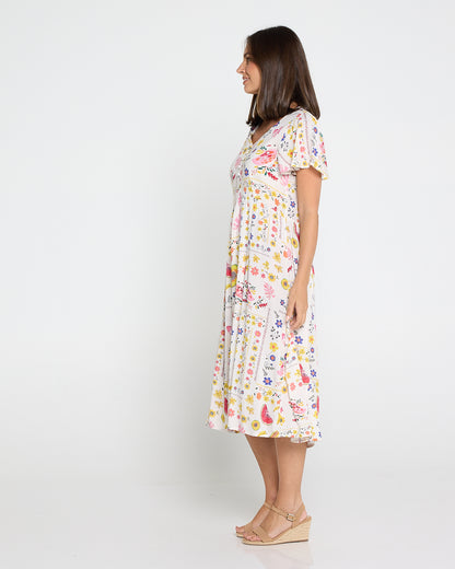 Brighton Dress - Tropical Fruit Picnic