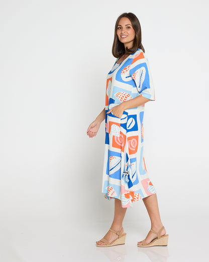 River Linen Dress - Seashell & Starfish