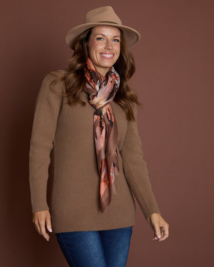 Laramie Scarf - Brown Terracotta