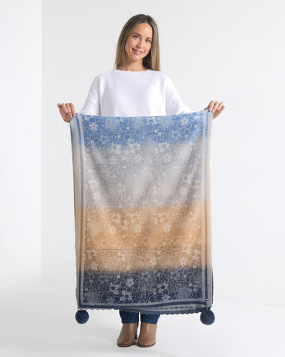 Millie Scarf - Floral Ombre