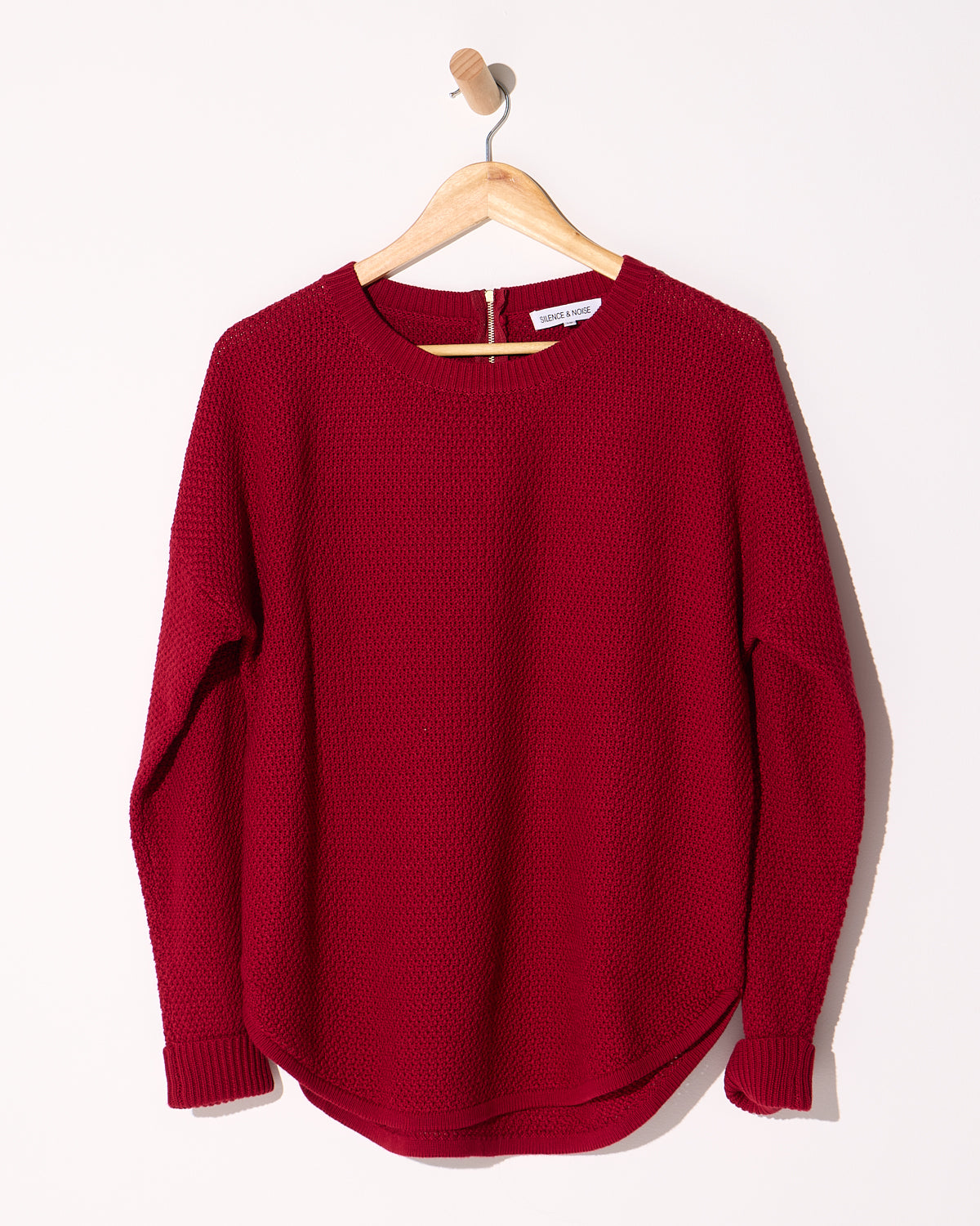 Brenda Waffle Knit - Burgundy