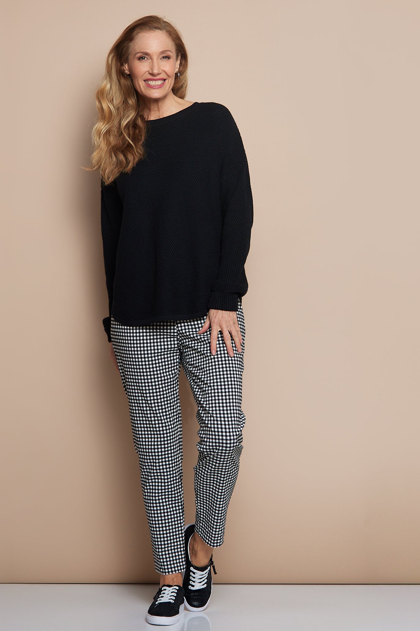 Moira Pants - Black/White Gingham