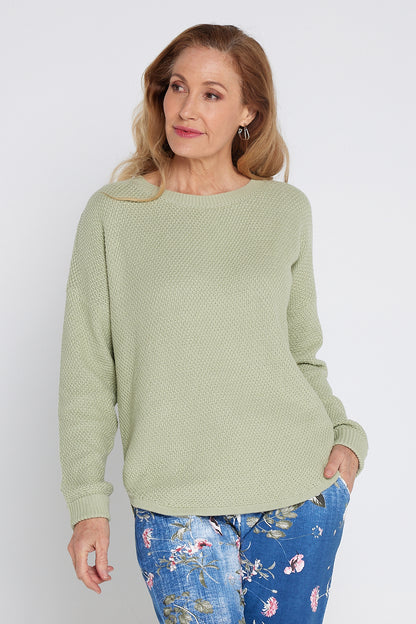 Brenda Waffle Knit - Sage