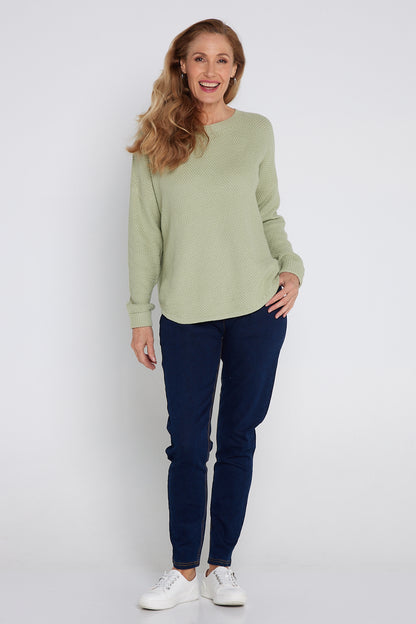 Brenda Waffle Knit - Sage