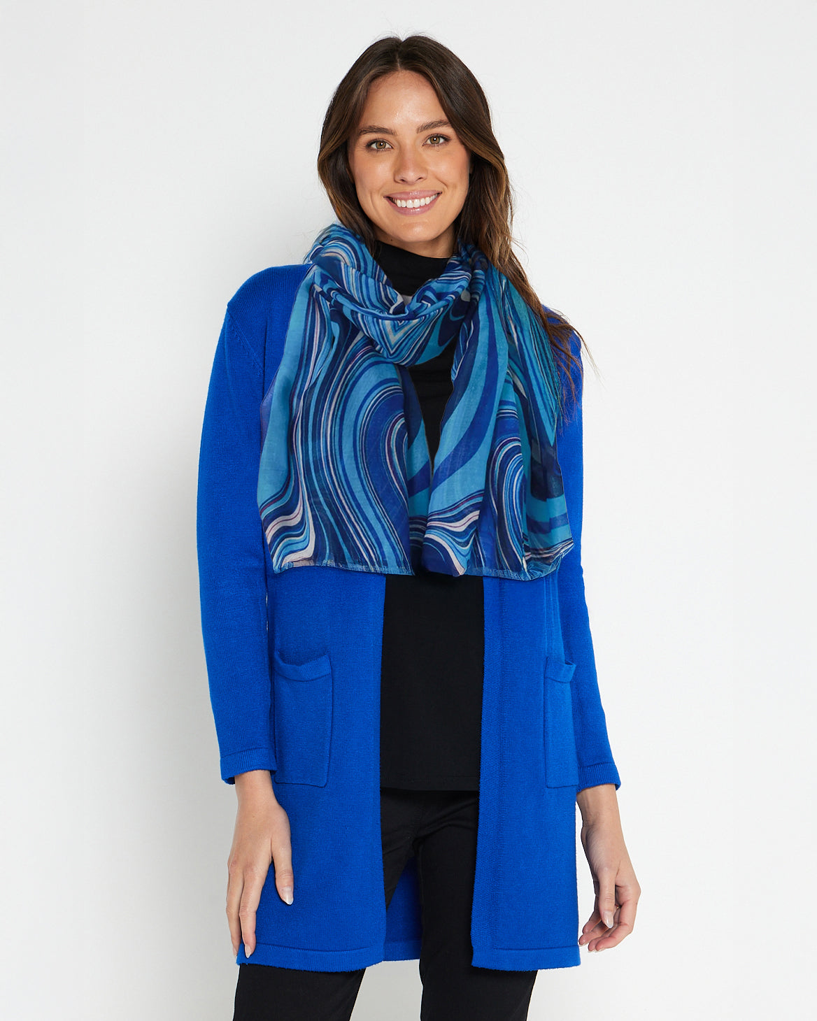 Salima Knit Cardigan - Blue
