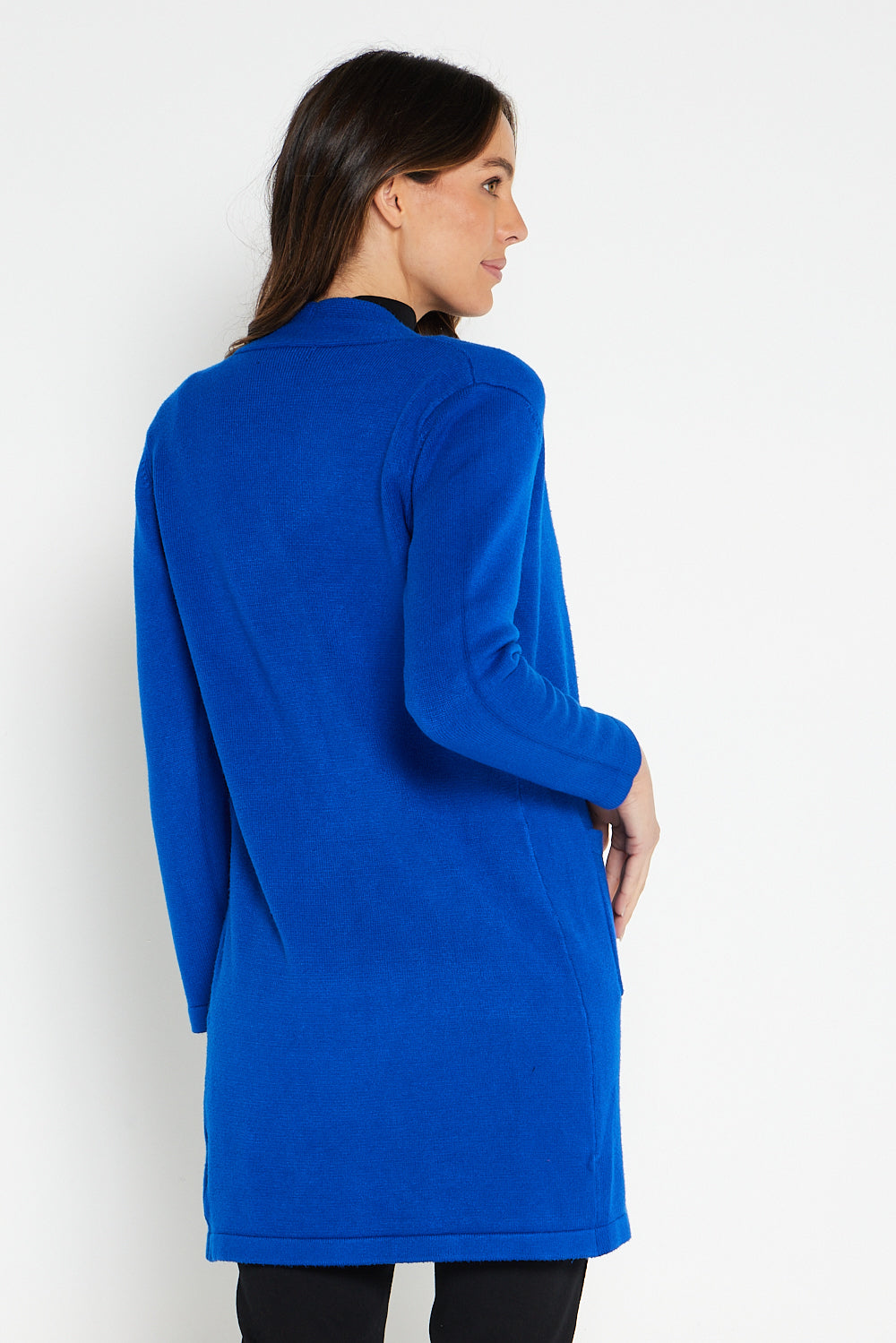Salima Cardigan Blue Mature Women's Winter Knitwear – TULIO