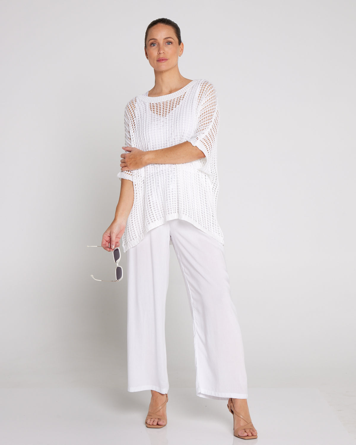 Salma Summer Cotton Knit - White