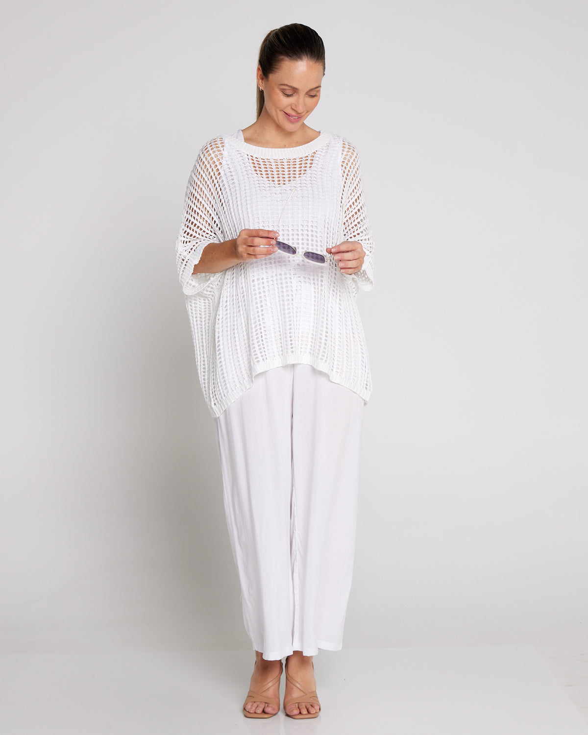 Salma Summer Cotton Knit - White