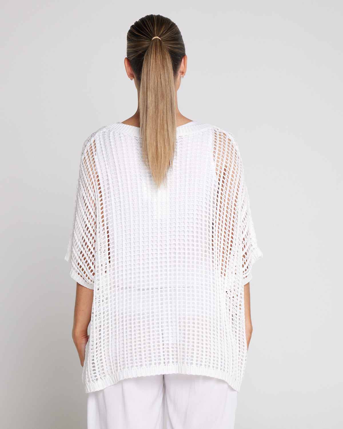 Salma Summer Cotton Knit - White
