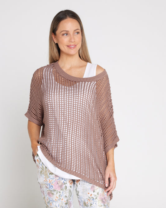 Salma Summer Cotton Knit - Mocha